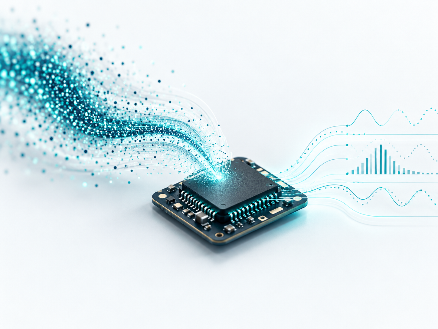 Conceptual illustration of embedded electronics and entropy data streams